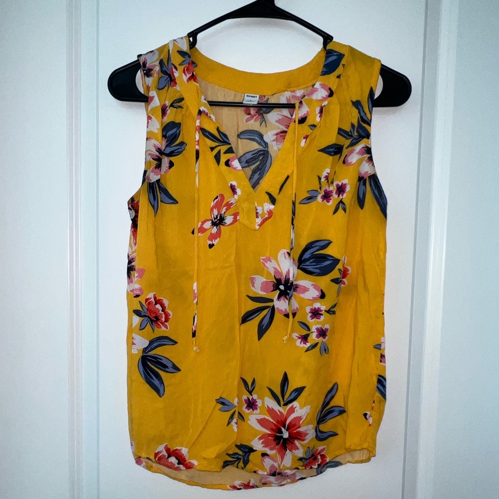 Yellow floral tank